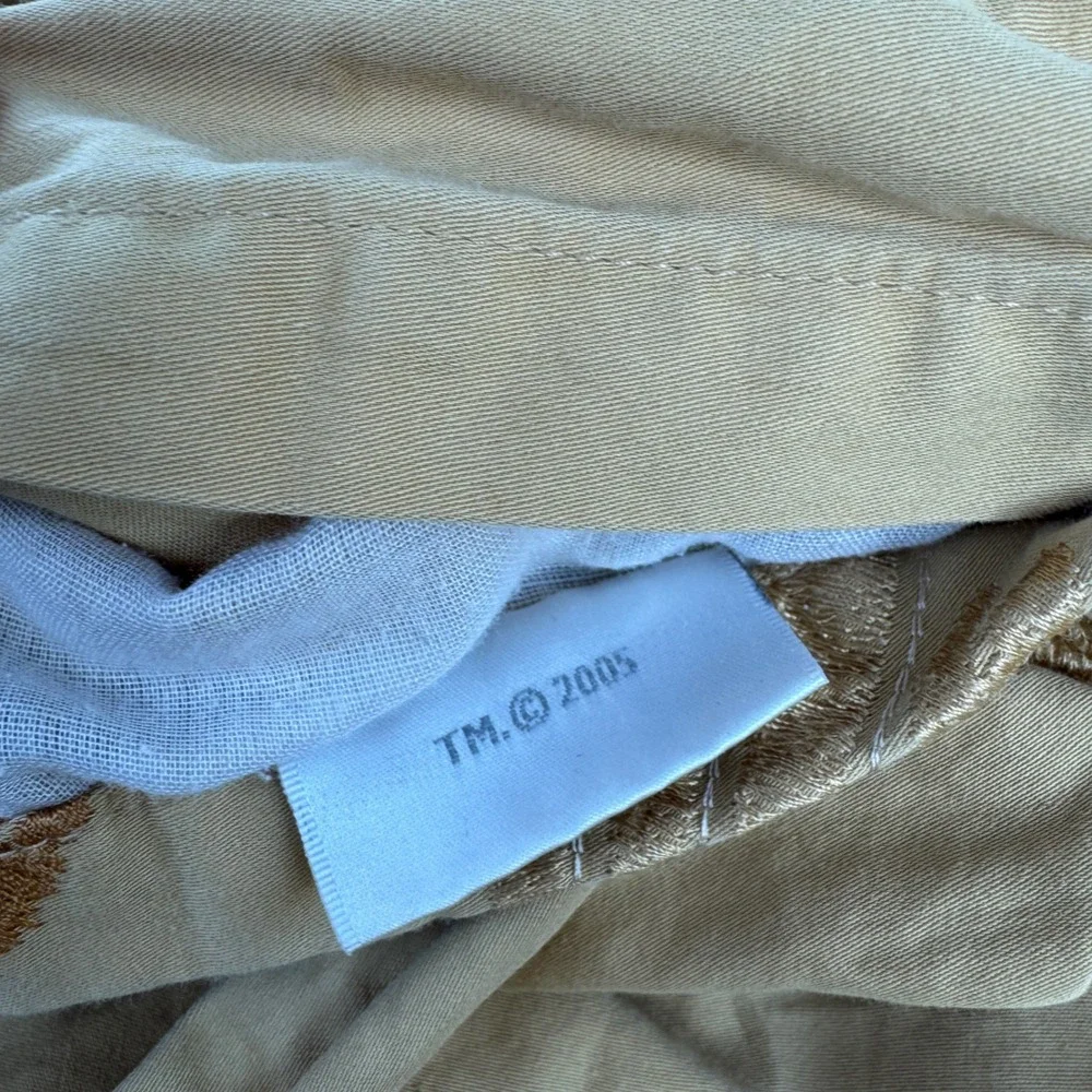 Vintage Duvet Cover Queen Ocre Beige Boho Yellow Floral Embroidered Vintage 2004